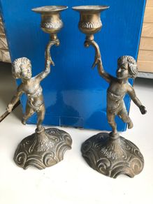 Brass candle holders