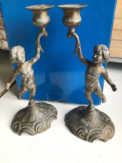 Brass candle holders