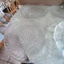 Vintage 4 DIFFERENT  Large  Clear Pressed Glass Serving Plate Image 9