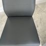4 Grey Cantilever Dining Chairs:Modern Chrome Frame Image 3