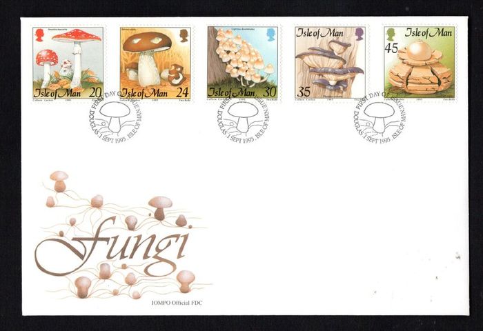 1995 Isle of Man Fungi Commemorative Stamps First Day Cover (FDC)