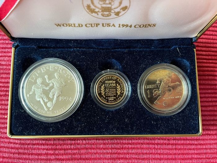 USA 1994 Gold Coin 5 Dollar Proof Coin Set + Silver