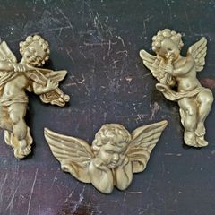 Vintage cherubs x 3