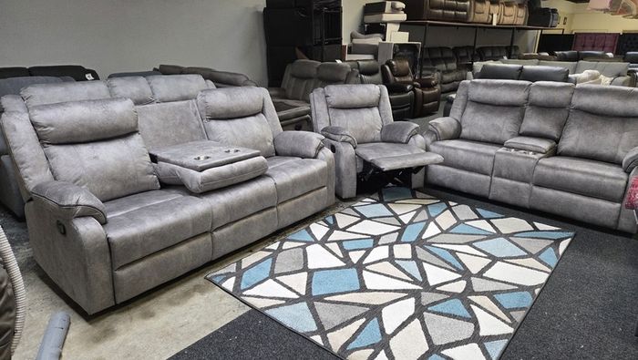 Vancouver Grey Reclining Sofa Set - 3+2 or 3+1+1