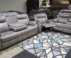 Vancouver Grey Reclining Sofa Set - 3+2 or 3+1+1