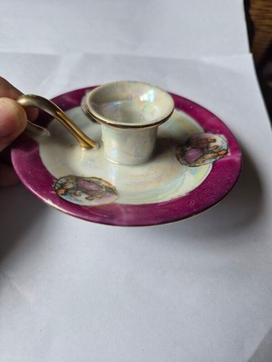 Ceramic Candle holder w/Candle