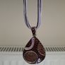 Purple textured Necklace Image 5
