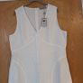 Paul Costelloe  Living White Linen Dress With 2 Hidden Side Pockets.  S.16.  B.N.W.T Image 2