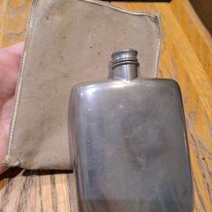 Vintage James Dixon Sons Sheffield Pewter Hip Flask