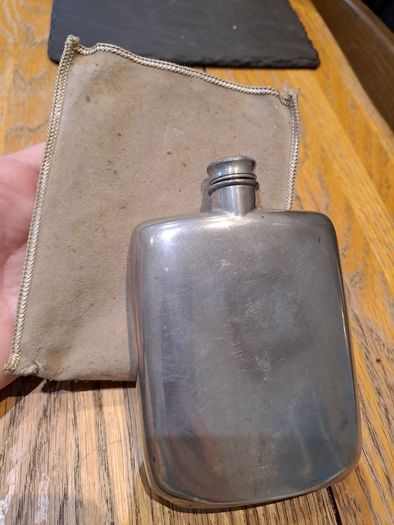 Vintage James Dixon Sons Sheffield Pewter Hip Flask