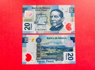 Mexico   20. Pesos.  2006 . PICK  122a. POLYMER. PLASTIC   ( Uncirculated )