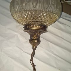 Vintage Ceiling Pendant Light c 1980