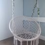 IKEA Smasted Loft Bed. White With Pink WardrobeDoors. Single. Without Desk. Hanging Swing Chair. LED Strip Lighting. Freshly Painted. Perfect As New Condition. Image 6