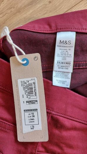 Brand new dark red jeggins - size 10 long