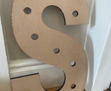Wooden letter S