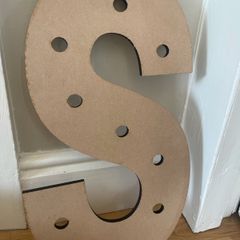 Wooden letter S