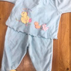 Baby suit with rattles in the toes.  0-3 months.