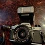Olympus OM 10 camera with flash Image 2