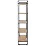 Bookcase Solid Firwood and Steel 120x42x180 cm Image 6