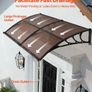 Polycarbonate Door Canopy 198 x 96cm  Front Door Awning with Rain & UV Protection Image 3
