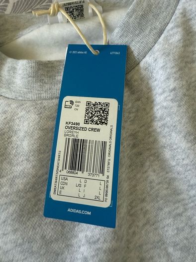 Oasis Adidas Crew Sweatshirt.