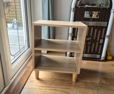Small wooden colour side table/storage