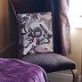 Black & Silver High Wing Back Decorative Bedroom Chair Image 4