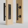 30CM Sliding Door Handle Double Sided Barn Door Handle Embedded Invisible Alloy Steel Frosted Black Image 7
