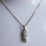 Vintage Sterling Silver 925 Drop Pendant Necklace length 18" - 4,5g Image 6