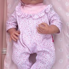 Baby doll with pink onesie EUC