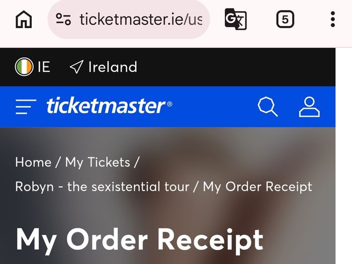 Robyn ticket - Standing