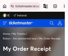 Robyn ticket - Standing