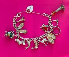 Dublin Hallmarked Sterling Silver Charms bracelet 35g
