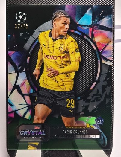 2023-24 Topps Crystal Premium UEFA #22 Paris Brunner - Dortmund RC Green /75