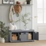 Elegant  Storage Bench & Shoe Cabinet Grey Image 2