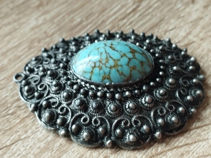 Vintage Large Pendant with Beijing Glass.