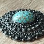 Vintage Large Pendant with Beijing Glass. Image 6