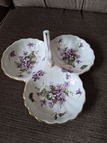 Victorian violets dish