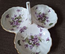 Victorian violets dish