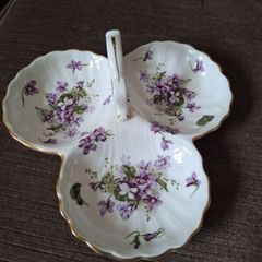 Victorian violets dish
