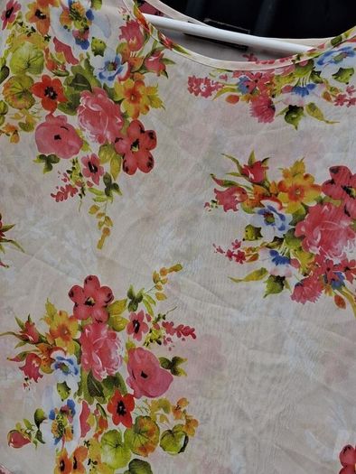 Atmosphere - Light Floral Chiffon Short Sleeve Top