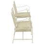 2 Seater Garden Bench 161 cm Steel White Image 3