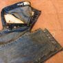 Bnwts Mango Ladies blue denim cropped frayed jeans size 12 including post Image 6