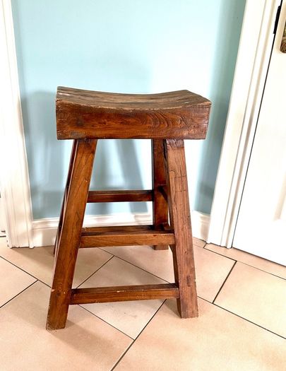 3 wooden Chinese stools