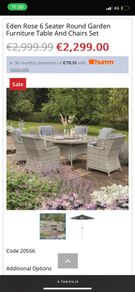 6 seater rattan patio set