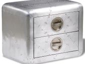 Aviator End Table with 2 Drawers Vintage Aircraft Airman Style