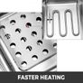 Double Deep Fat Fryer Large 5000W Commercial Deep Fat Fryer Dual Adjustable Temperature Control Twin Chip Fryer Food Grade Stainless Steel Deep Fryer Easy Clean with Dual Basket & Lid Image 3