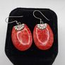 sterling silver coral earrings Image 2
