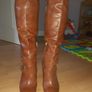 Brown Aldo Leather Tall Boots Image 5