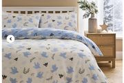 Peaceful Festive Doves Duvet Set- King Size Reversible